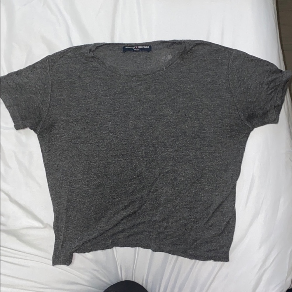 Brandy Melville gray crop tee